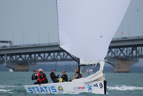 Team Powrie in action at the NZ Womens Match Racing Nationals. © SW